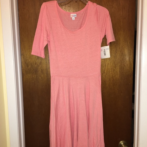 Lularoe Nicole dress heather pink new w/tags - Picture 2 of 7
